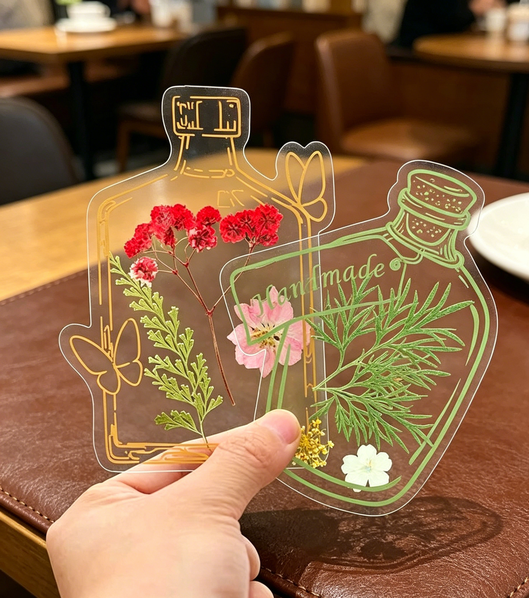 DIY Pressed Flower Bookmark Kit | Transparent Floral Bookmark Craft Set | Handmade Botanical Keepsake & Creative Gift