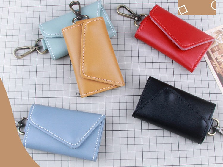 DIY Leather Key Case Kit for Beginners | Handmade Cowhide Key Organizer Wallet with Video Tutorial