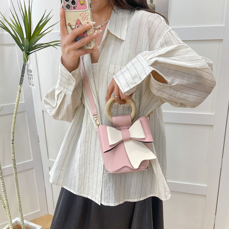 DIY PU Leather Mini Bucket Bag Kit for Beginners – Pre-Cut & Pre-Punched Shoulder Crossbody Bag with Video Tutorial
