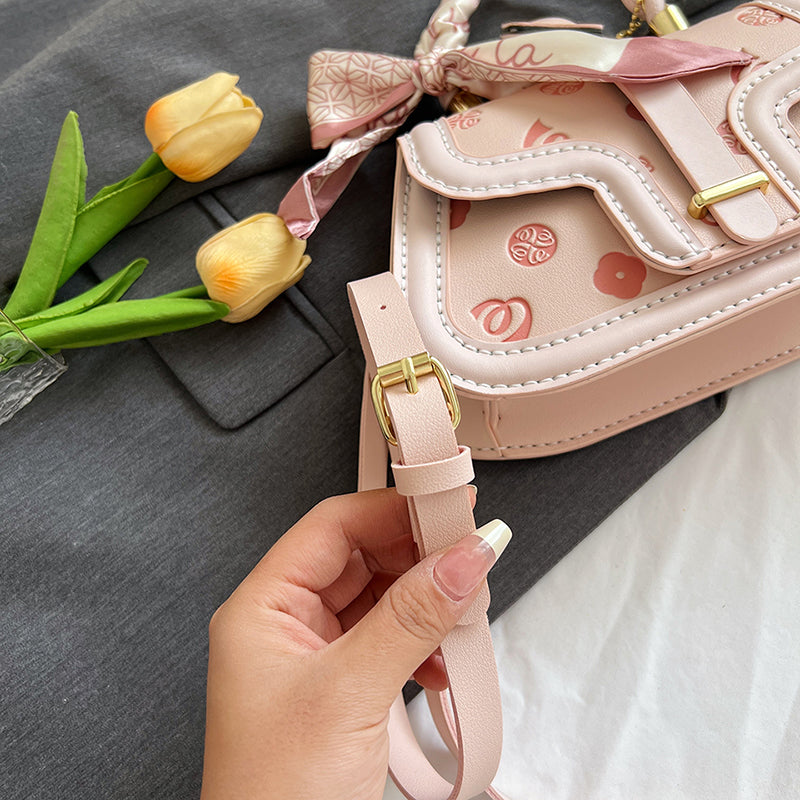 DIY PU Leather Shoulder Bag Kit for Beginners – Handmade Pink Handbag Sewing Kit with Pre-Cut Materials & Video Tutorial