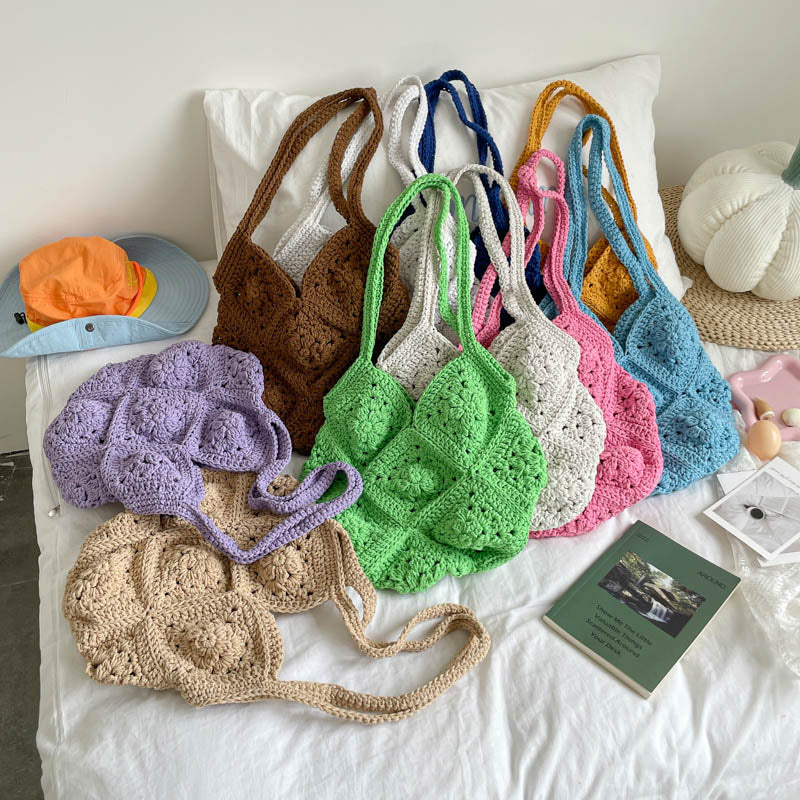 DIY Fabric Tote Bag Kit for Beginners | Handmade Shoulder Bag Sewing Craft Set with Video Tutorial | Large Capacity DIY Handbag