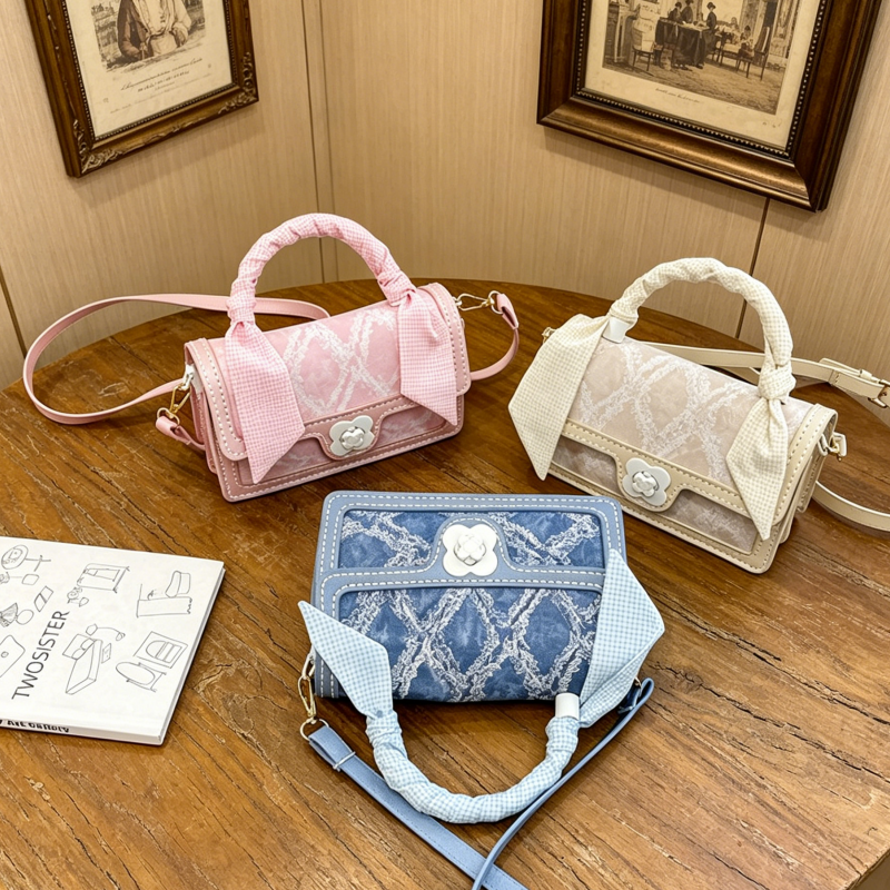 DIY PU Leather Handbag Kit for Beginners – Handmade Crossbody Tote Bag Sewing Kit with Pre-Cut Materials & Video Tutorial