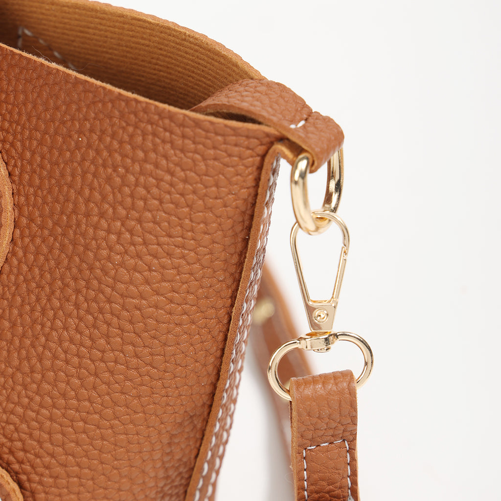 DIY PU Leather Shoulder Bag Kit for Beginners – Handmade Crossbody Tote Purse Sewing Kit with Pre-Cut Materials & Video Tutorial