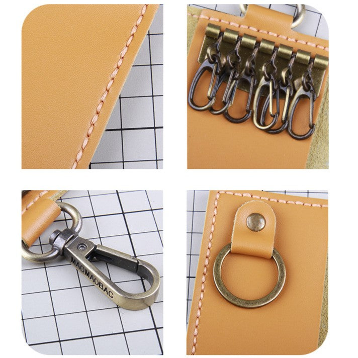 DIY Leather Key Case Kit for Beginners | Handmade Cowhide Key Organizer Wallet with Video Tutorial