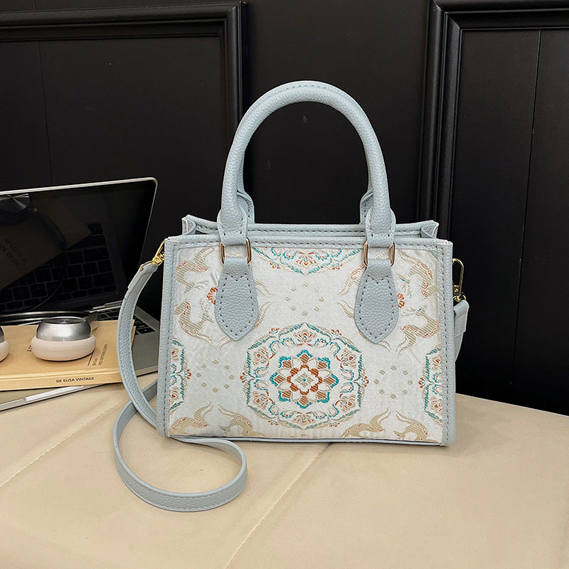 DIY PU Leather Handbag Kit for Beginners – Pre-Cut Sewing Craft Set with Video Tutorial, Elegant Crossbody Shoulder Bag Handmade Kit