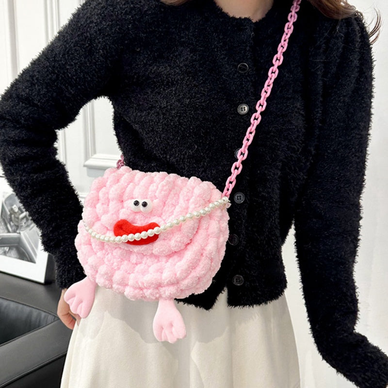 DIY Crochet Shoulder Bag Kit for Beginners – Handmade Yarn Crossbody Purse Craft Kit with Video Tutorial