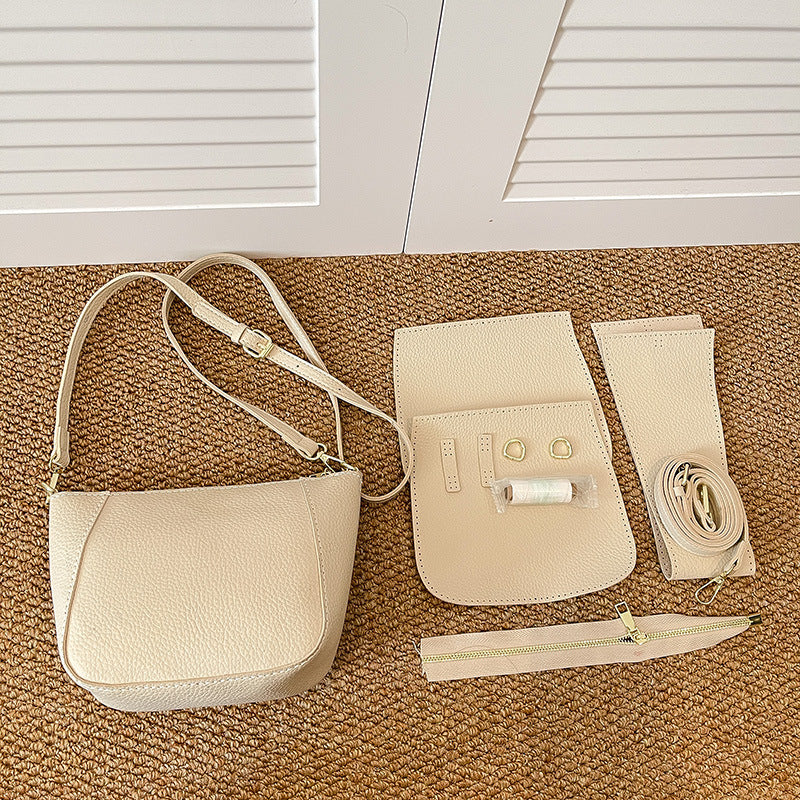 DIY PU Crossbody Bag Kit – Handmade Mini Shoulder Bag Craft Set for Beginners with Video Tutorial