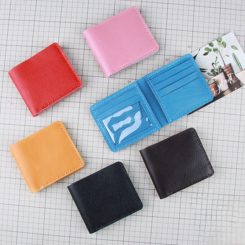 DIY Genuine Leather Bi-Fold Wallet Kit – Handmade Full Grain Leather Craft Set for Beginners