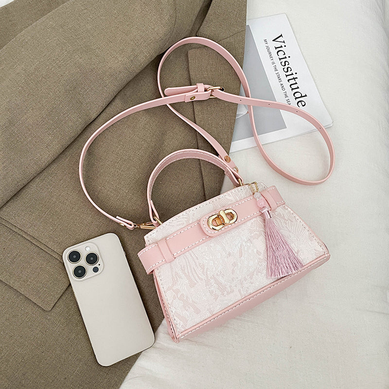 DIY PU Leather Crossbody Bag Kit for Beginners – Handmade Shoulder Bag Sewing Kit with Pre-Cut Materials & Video Tutorial