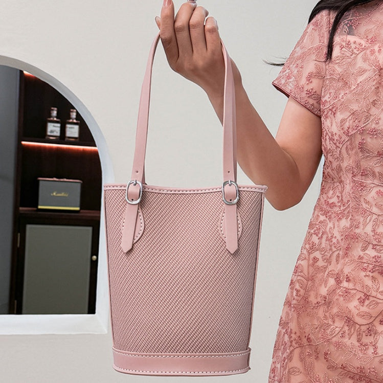 DIY PU Leather Shoulder Bag Kit for Beginners – Handmade Tote Bag Sewing Kit with Pre-Cut Materials & Video Tutorial