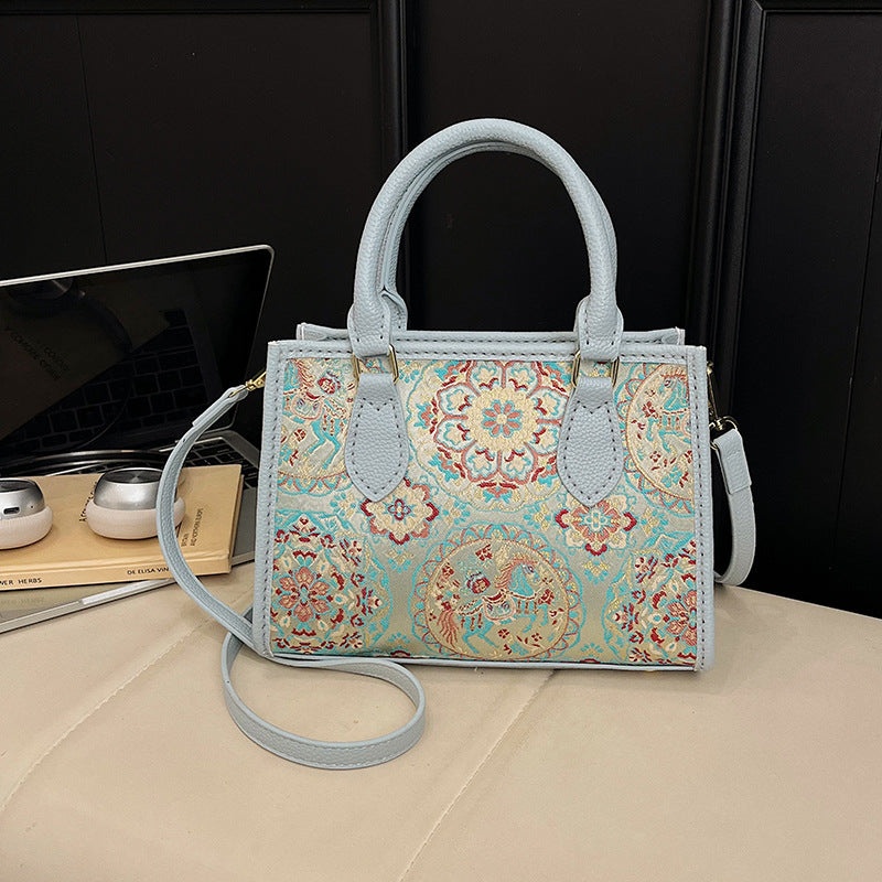 DIY PU Leather Handbag Kit for Beginners – Pre-Cut Sewing Craft Set with Video Tutorial, Elegant Crossbody Shoulder Bag Handmade Kit