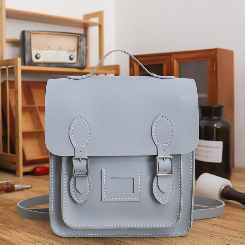 DIY PU Leather Backpack Kit for Beginners – Handmade Convertible Shoulder Bag with Pre-Cut Pieces & Video Tutorial