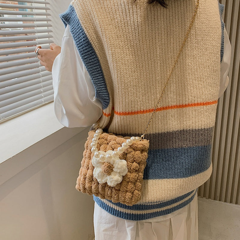DIY Woven Cotton Shoulder Bag Kit for Beginners – Handmade Crossbody Purse with Video Tutorial