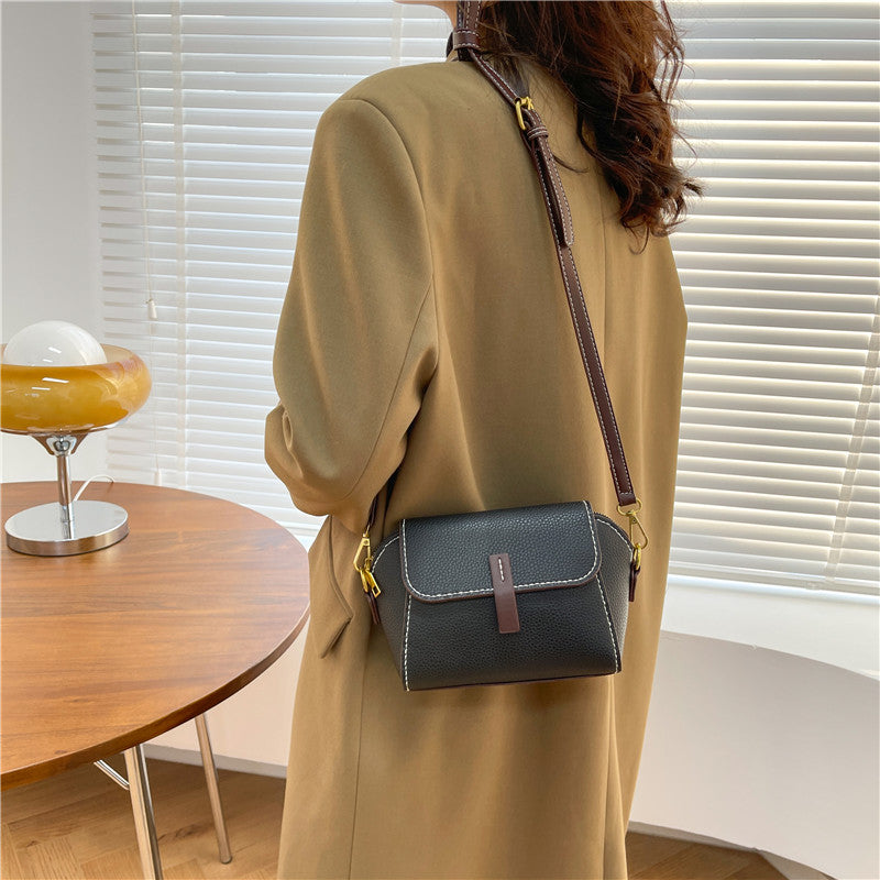 DIY PU Leather Shoulder Bag Kit for Beginners – Handmade Crossbody Purse Sewing Kit with Pre-Cut Materials & Video Tutorial