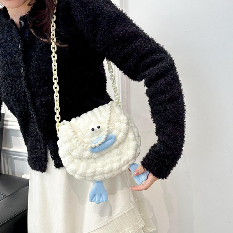 DIY Crochet Shoulder Bag Kit for Beginners – Handmade Yarn Crossbody Purse Craft Kit with Video Tutorial