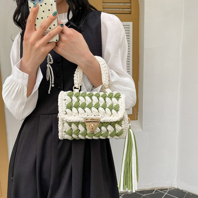 DIY Cotton Shoulder Bag Kit for Beginners | Handmade Crossbody Tote Bag Sewing Craft Set with Video Tutorial