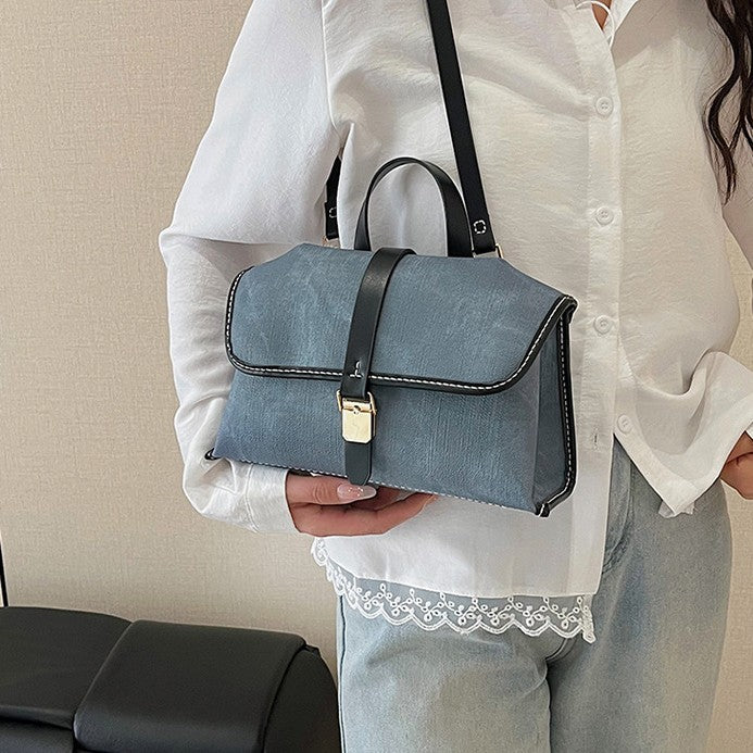 DIY PU Leather Crossbody Bag Kit for Beginners – Handmade Shoulder Handbag Sewing Kit with Pre-Cut Materials & Video Tutorial
