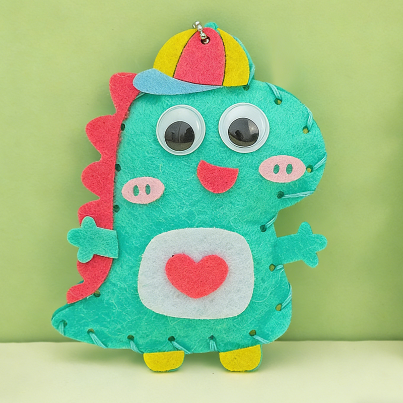 DIY Kids Sewing Craft Kit | Educational Felt Hanging Ornament Set | Montessori Early Learning Hand-Sewing Toy for Children