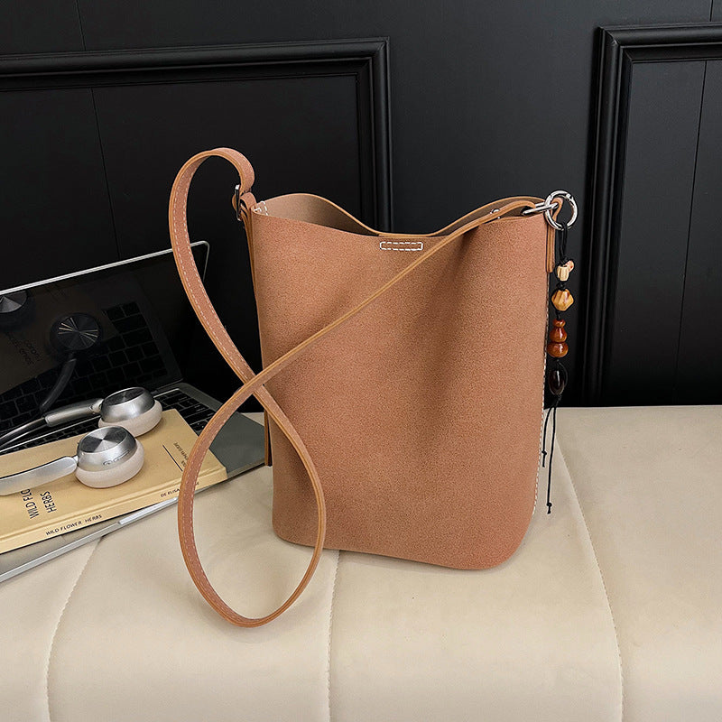DIY Suede Shoulder Bag Kit for Beginners | Handmade Crossbody Tote Bag Sewing Craft Set with Video Tutorial