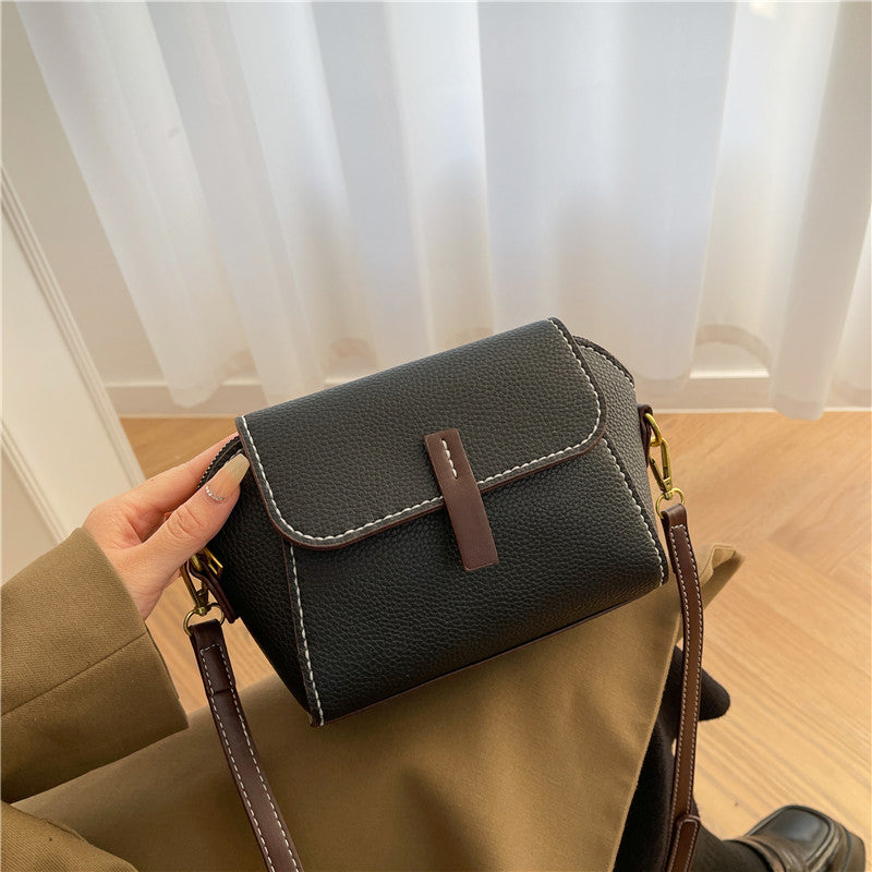 DIY PU Leather Shoulder Bag Kit for Beginners – Handmade Crossbody Purse Sewing Kit with Pre-Cut Materials & Video Tutorial