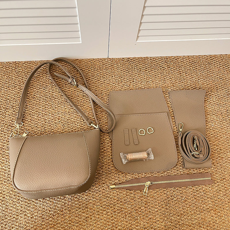 DIY PU Crossbody Bag Kit – Handmade Mini Shoulder Bag Craft Set for Beginners with Video Tutorial