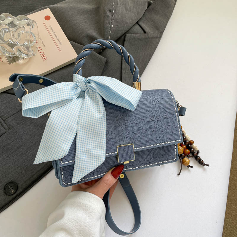 DIY Leather Handbag Kit for Beginners – Handmade PU Shoulder Bag Sewing Kit with Video Tutorial, Craft Gift Set