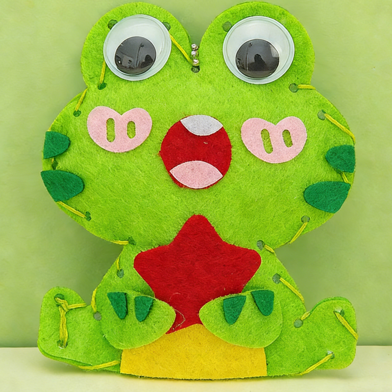 DIY Kids Sewing Craft Kit | Educational Felt Hanging Ornament Set | Montessori Early Learning Hand-Sewing Toy for Children