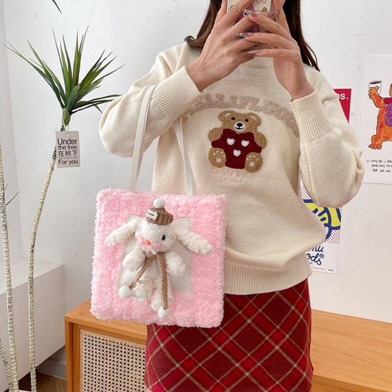 DIY Plush Shoulder Bag Kit for Beginners | Handmade Tote Bag Craft Set with Video Tutorial