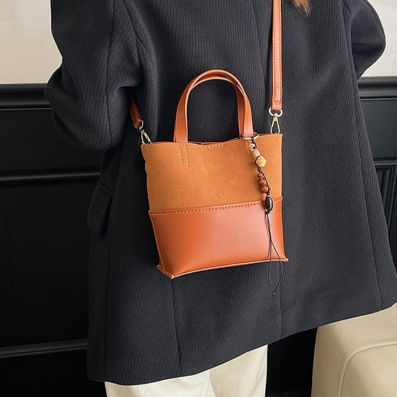 DIY Suede Shoulder Bag Kit for Beginners – Handmade Crossbody & Handbag Sewing Kit with Pre-Cut Materials and Video Tutorial
