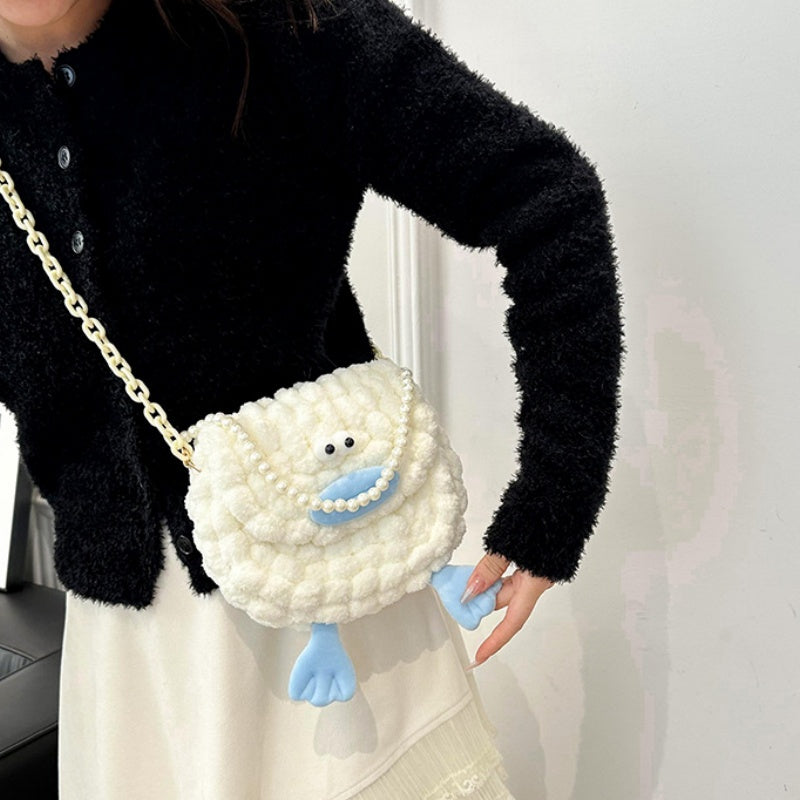 DIY Crochet Shoulder Bag Kit for Beginners – Handmade Yarn Crossbody Purse Craft Kit with Video Tutorial