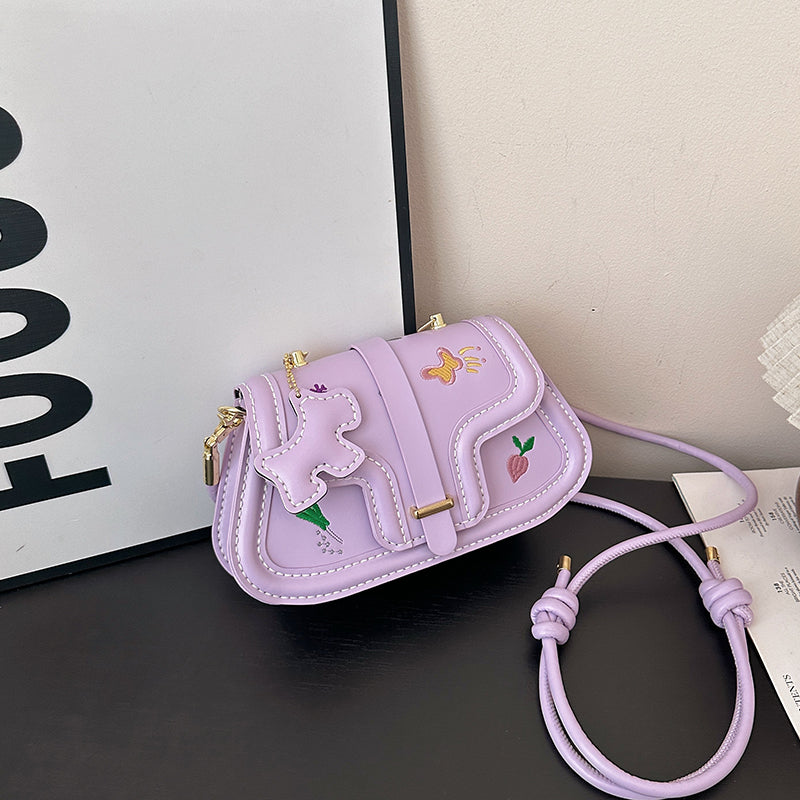 DIY PU Leather Shoulder Bag Kit for Beginners – Handmade Crossbody Purse Sewing Kit with Pre-Cut Materials & Video Tutorial