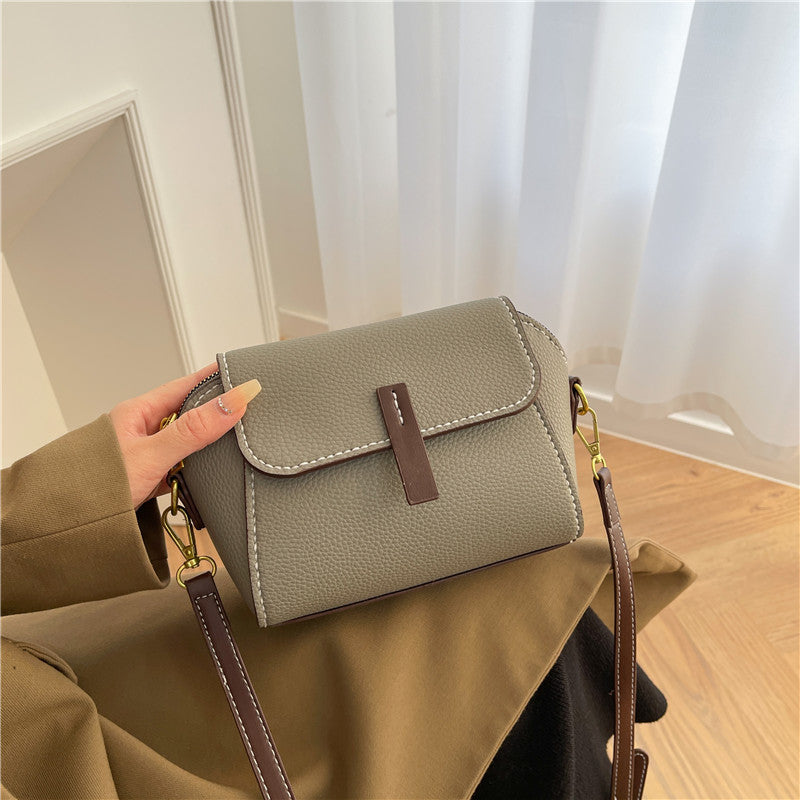 DIY PU Leather Shoulder Bag Kit for Beginners – Handmade Crossbody Purse Sewing Kit with Pre-Cut Materials & Video Tutorial