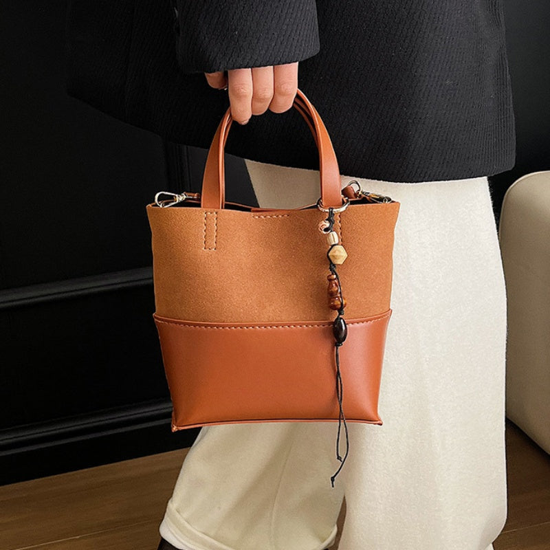 DIY Suede Shoulder Bag Kit for Beginners – Handmade Crossbody & Handbag Sewing Kit with Pre-Cut Materials and Video Tutorial