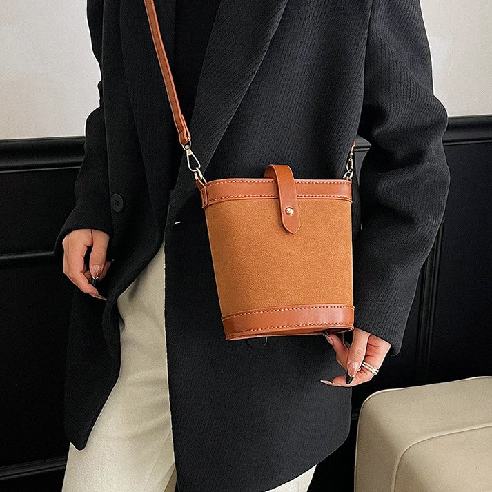 DIY Matte Leather Shoulder Bag Kit for Beginners – Handmade Crossbody Bag Sewing Kit with Pre-Cut Materials & Video Tutorial
