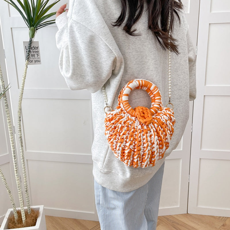 DIY Crochet Shoulder Bag Kit for Beginners – Handmade Yarn Purse Craft Kit with Video Tutorial & Complete Materials