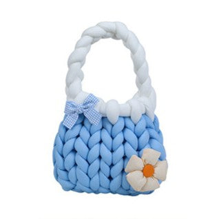 DIY Crochet Handbag Kit for Beginners – Handmade Tote Bag Craft Kit with Soft Yarn, Complete Materials & Video Tutorial