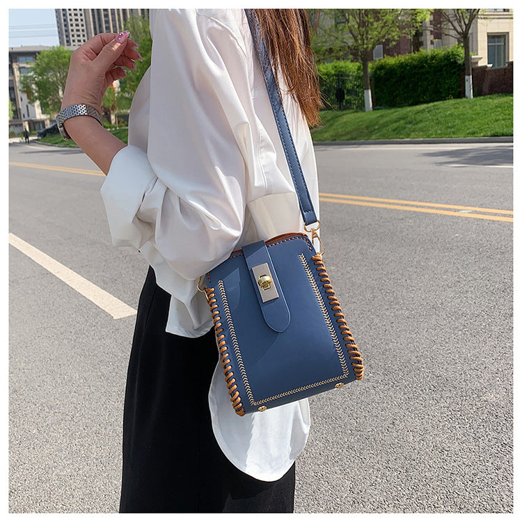 DIY PU Leather Crossbody Bag Kit for Beginners – Handmade Shoulder Bag Sewing Kit with Pre-Cut Materials & Video Tutorial