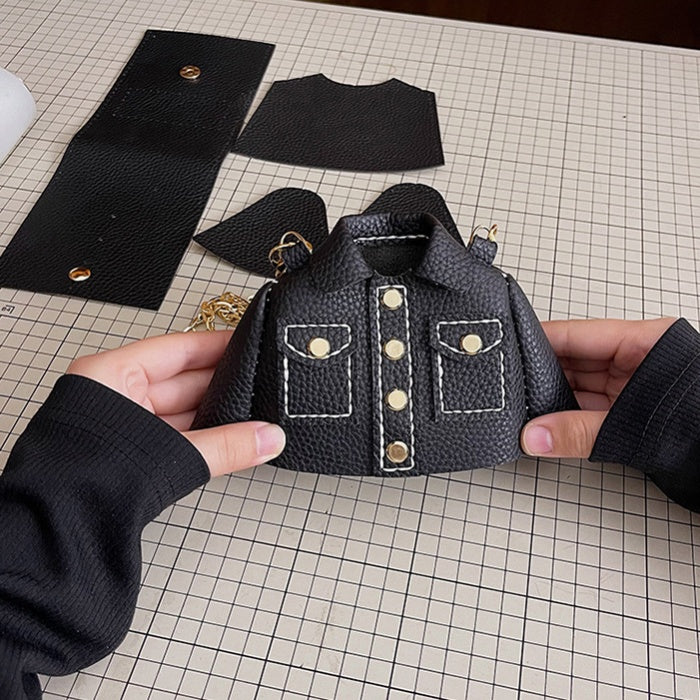DIY PU Leather Shoulder Bag Kit for Beginners – Handmade Crossbody & Handbag Sewing Kit with Pre-Cut Materials and Video Tutorial