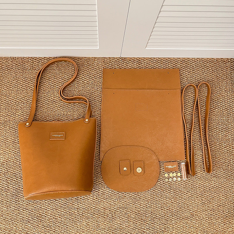 DIY Handmade Tote Bag Kit for Beginners – Pre-Cut PU Leather Sewing Craft Set with Video Tutorial, DIY Gift Bag
