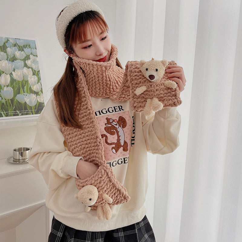 DIY Knitted Scarf Kit for Beginners – Complete Yarn Craft Set with Video Tutorial, Handmade Gift Scarf, Easy Sewing & Weaving Kit