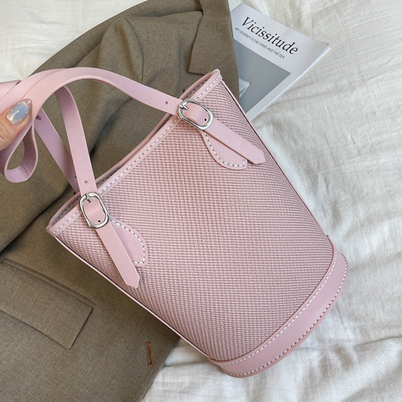 DIY PU Leather Shoulder Bag Kit for Beginners – Handmade Tote Bag Sewing Kit with Pre-Cut Materials & Video Tutorial