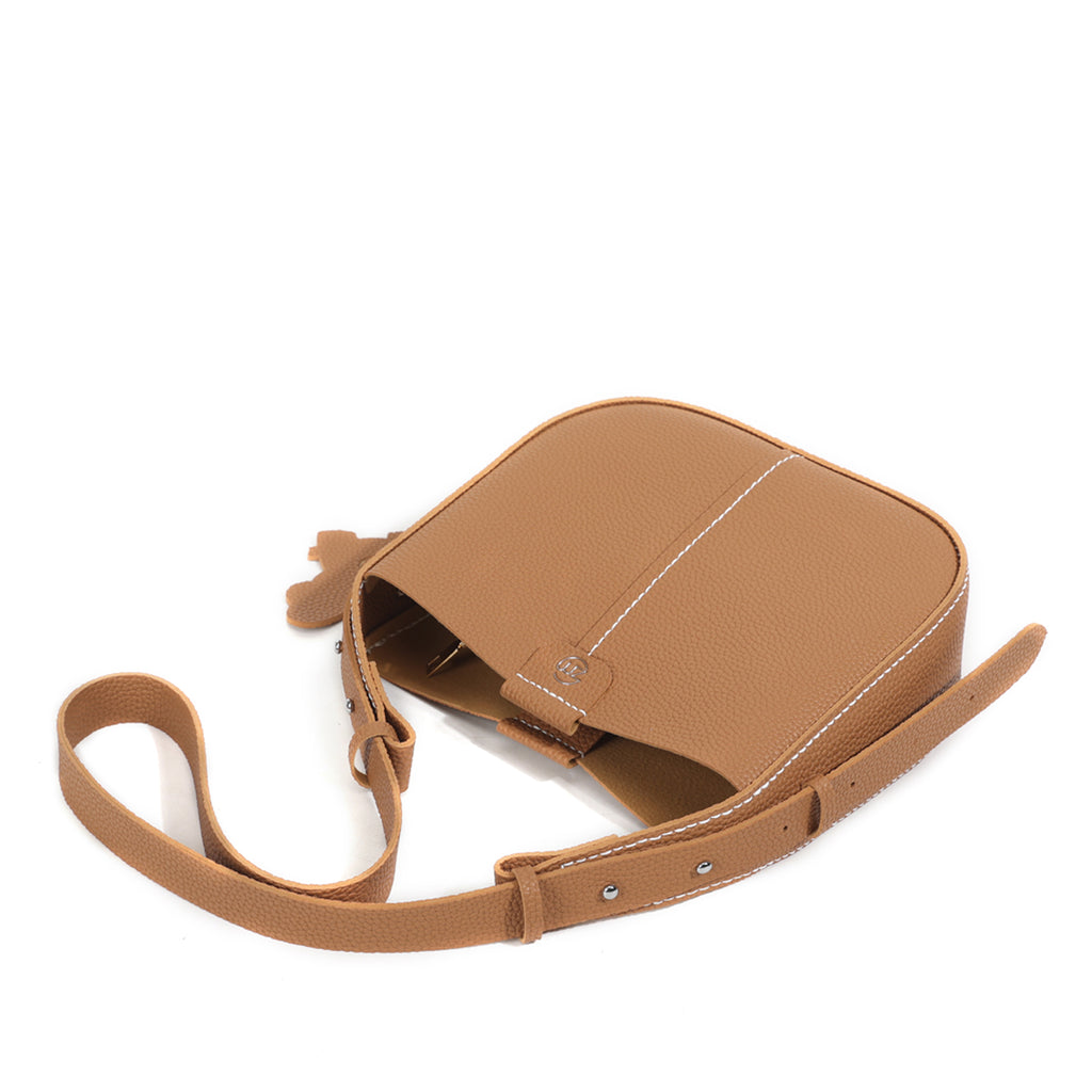 DIY PU Leather Crossbody Bag Kit for Beginners – Handmade Shoulder Handbag Sewing Kit with Pre-Cut Materials & Video Tutorial