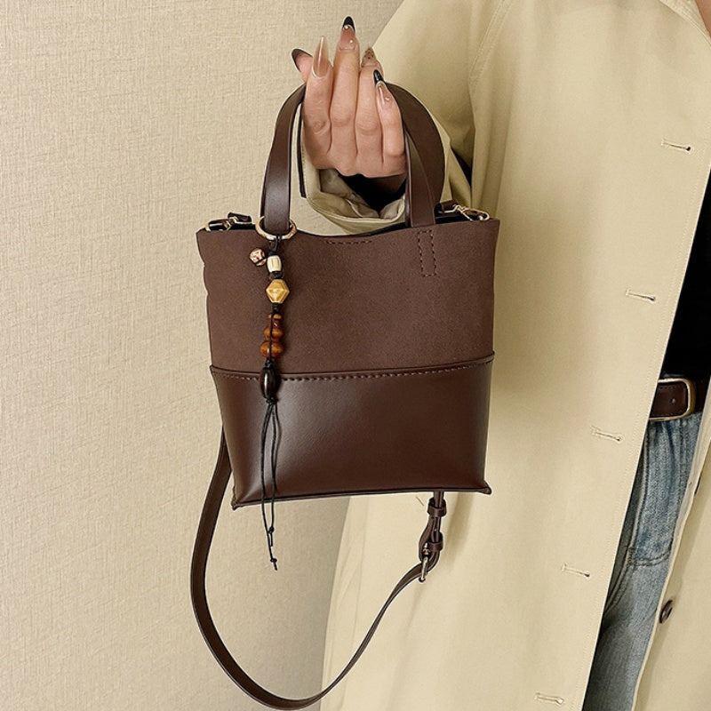 DIY Suede Shoulder Bag Kit for Beginners – Handmade Crossbody & Handbag Sewing Kit with Pre-Cut Materials and Video Tutorial