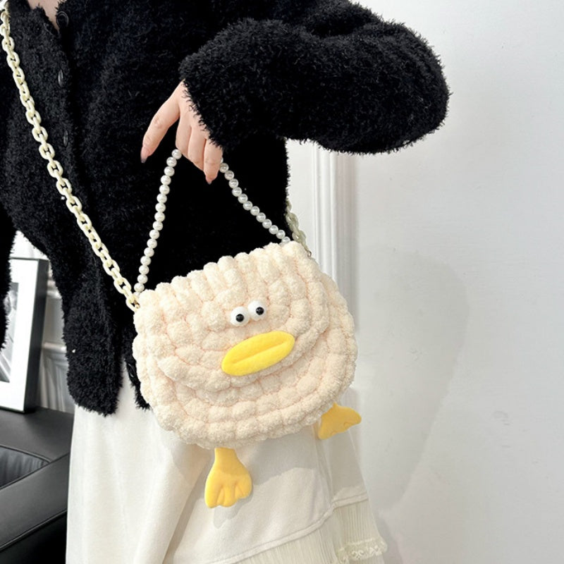 DIY Crochet Shoulder Bag Kit for Beginners – Handmade Yarn Crossbody Purse Craft Kit with Video Tutorial