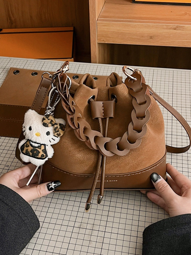 DIY PU Leather Tote Bag Kit for Beginners – Handmade Crossbody Handbag Sewing Kit with Pre-Cut Materials & Video Tutorial