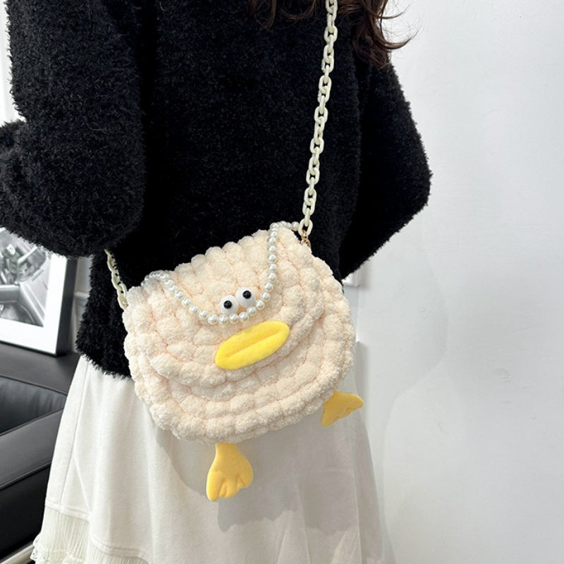DIY Crochet Shoulder Bag Kit for Beginners – Handmade Yarn Crossbody Purse Craft Kit with Video Tutorial