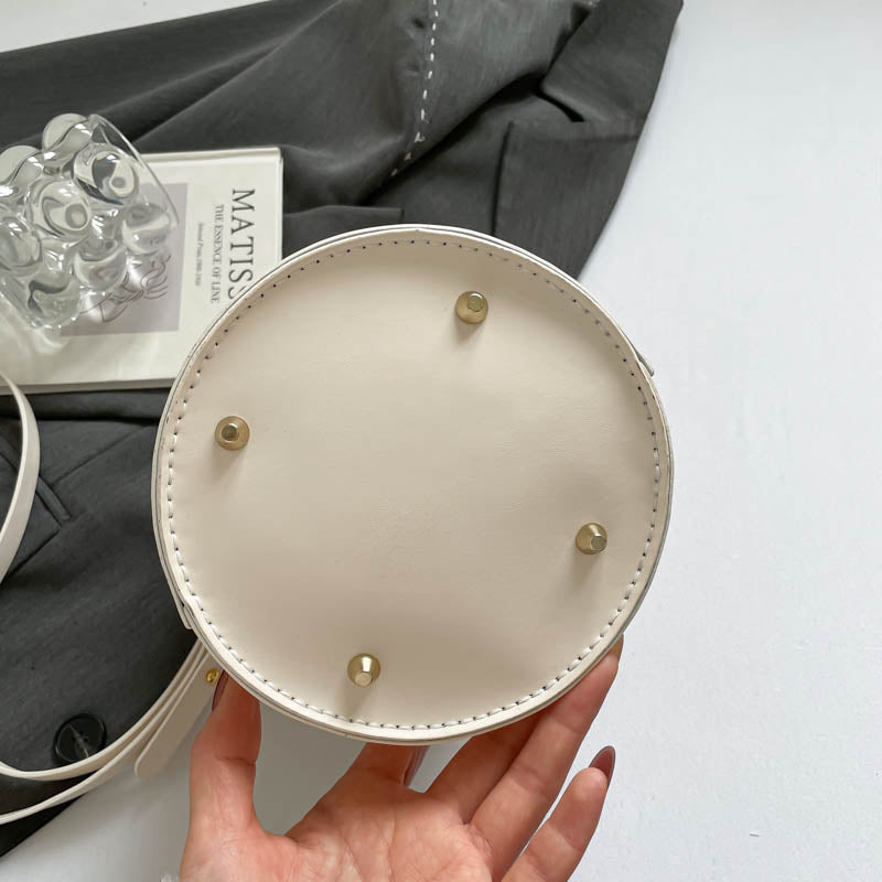 DIY PU Leather Bucket Bag Kit for Beginners – Handmade Crossbody Shoulder Bag Sewing Kit with Pre-Cut Materials & Video Tutorial