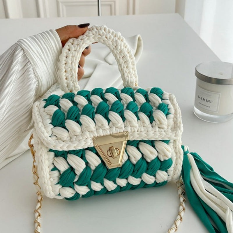 DIY Cotton Shoulder Bag Kit for Beginners | Handmade Crossbody Tote Bag Sewing Craft Set with Video Tutorial