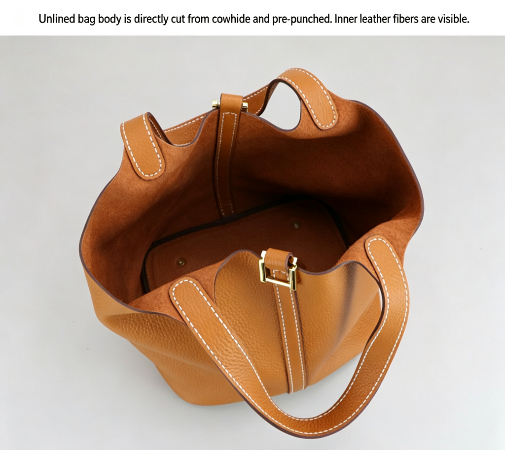 DIY Genuine Leather Handbag Kit for Beginners – Handmade Crossbody Purse Making Set with Video Tutorial & Complete Materials