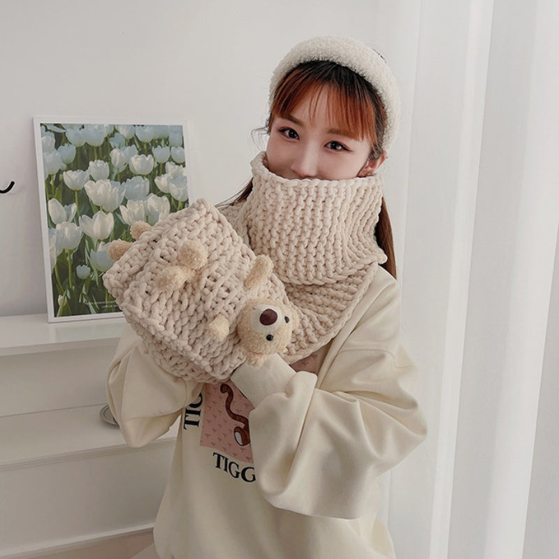 DIY Knitted Scarf Kit for Beginners – Complete Yarn Craft Set with Video Tutorial, Handmade Gift Scarf, Easy Sewing & Weaving Kit